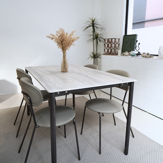 Ovie Dining Table in Madrid Blue